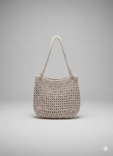 [f000ncsb] Net Crochet Shoulder Bag 
