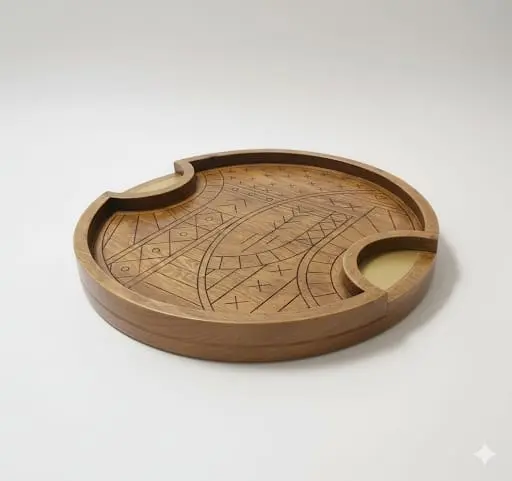 [2400RW3] Roots wooden tray 3