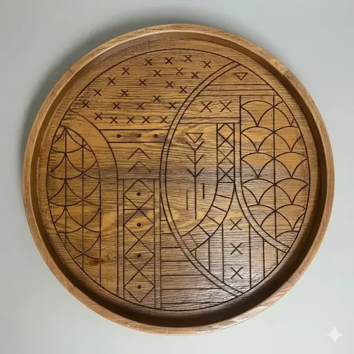[2400RW4] Roots wooden tray 4