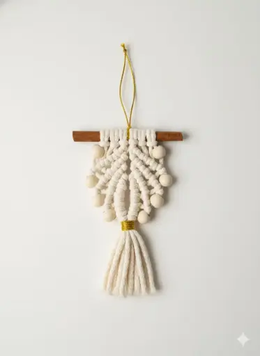 [hd000cmg] Cinnamon Macrame Gift
