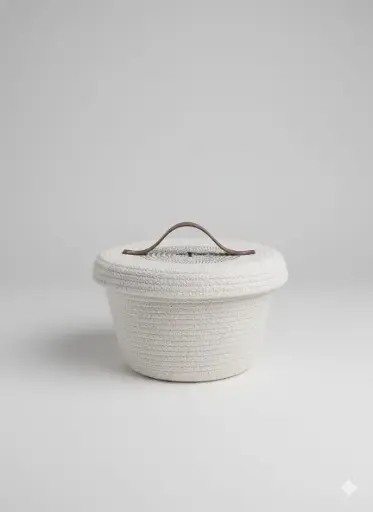 [b000cb20x15CM] Cotton Basket With Lid 